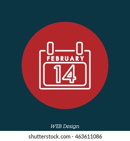 Web line icon. Calendar