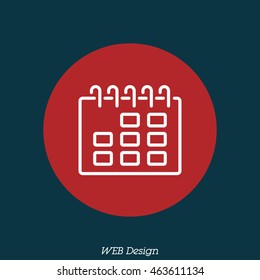 Web line icon. Calendar