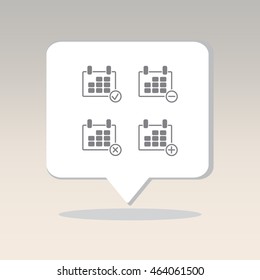 Web line icon. Calendar