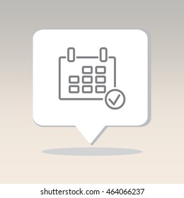 Web line icon. Calendar