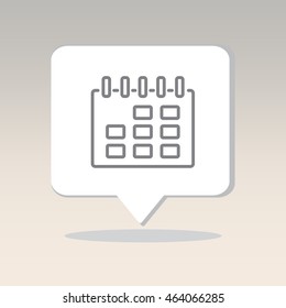 Web line icon. Calendar