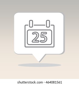 Web line icon. Calendar