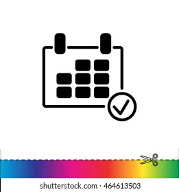 Web line icon. Calendar