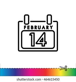 Web line icon. Calendar