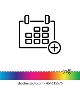 Web line icon. Calendar