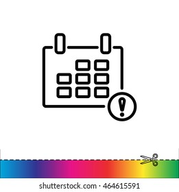 Web line icon. Calendar