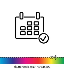 Web line icon. Calendar