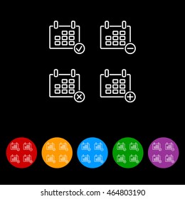 Web line icon. Calendar