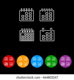 Web line icon. Calendar