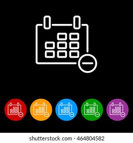 Web line icon. Calendar