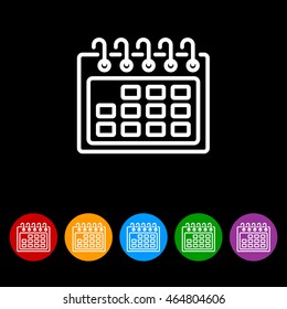 Web line icon. Calendar