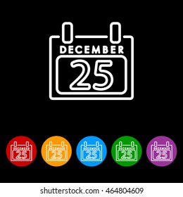 Web line icon. Calendar