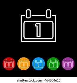 Web line icon. Calendar