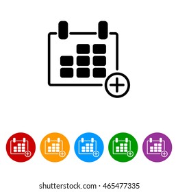 Web line icon. Calendar