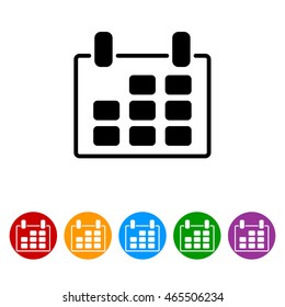 Web line icon. Calendar