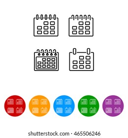 Web line icon. Calendar
