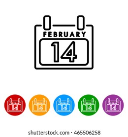 Web line icon. Calendar