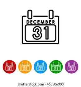 Web line icon. Calendar