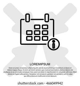 Web line icon. Calendar