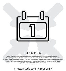 Web line icon. Calendar