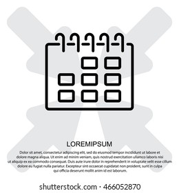 Web line icon. Calendar