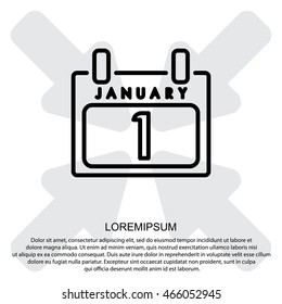 Web line icon. Calendar