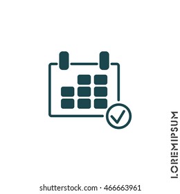 Web line icon. Calendar