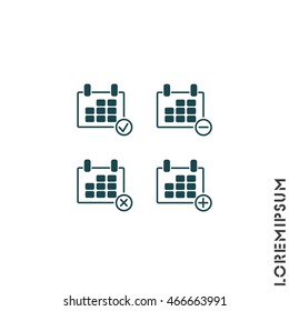 Web line icon. Calendar