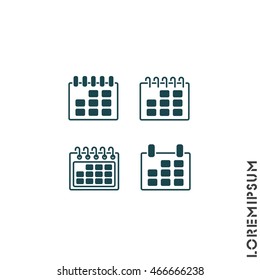 Web line icon. Calendar