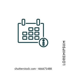 Web line icon. Calendar