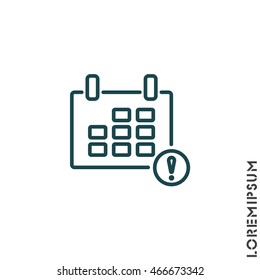 Web line icon. Calendar