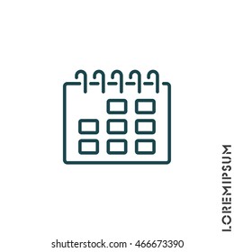 Web line icon. Calendar