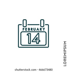 Web line icon. Calendar