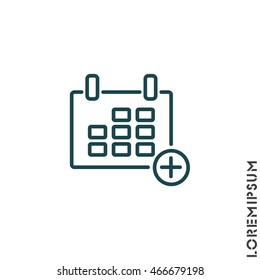 Web line icon. Calendar