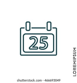 Web line icon. Calendar