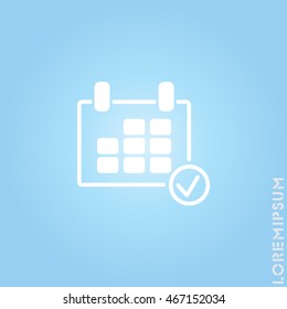 Web line icon. Calendar