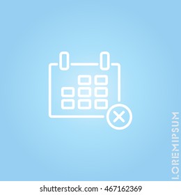 Web line icon. Calendar