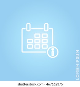 Web line icon. Calendar