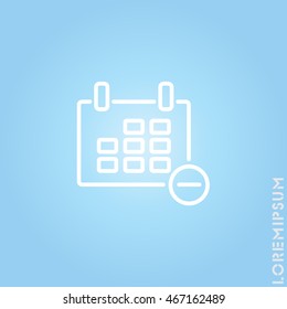 Web line icon. Calendar