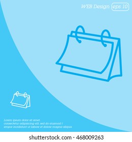 Web line icon. Calendar