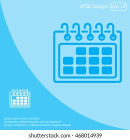 Web line icon. Calendar