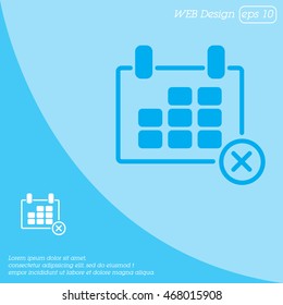 Web line icon. Calendar