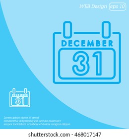 Web line icon. Calendar