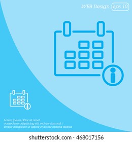 Web line icon. Calendar