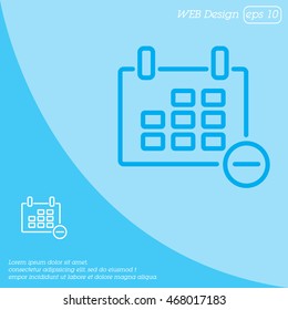 Web line icon. Calendar