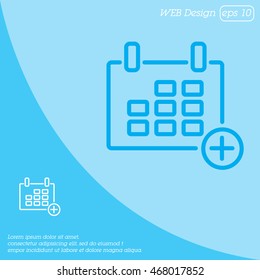 Web line icon. Calendar