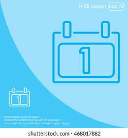 Web line icon. Calendar