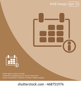 Web line icon. Calendar