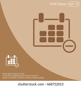 Web line icon. Calendar