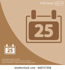 Web line icon. Calendar
